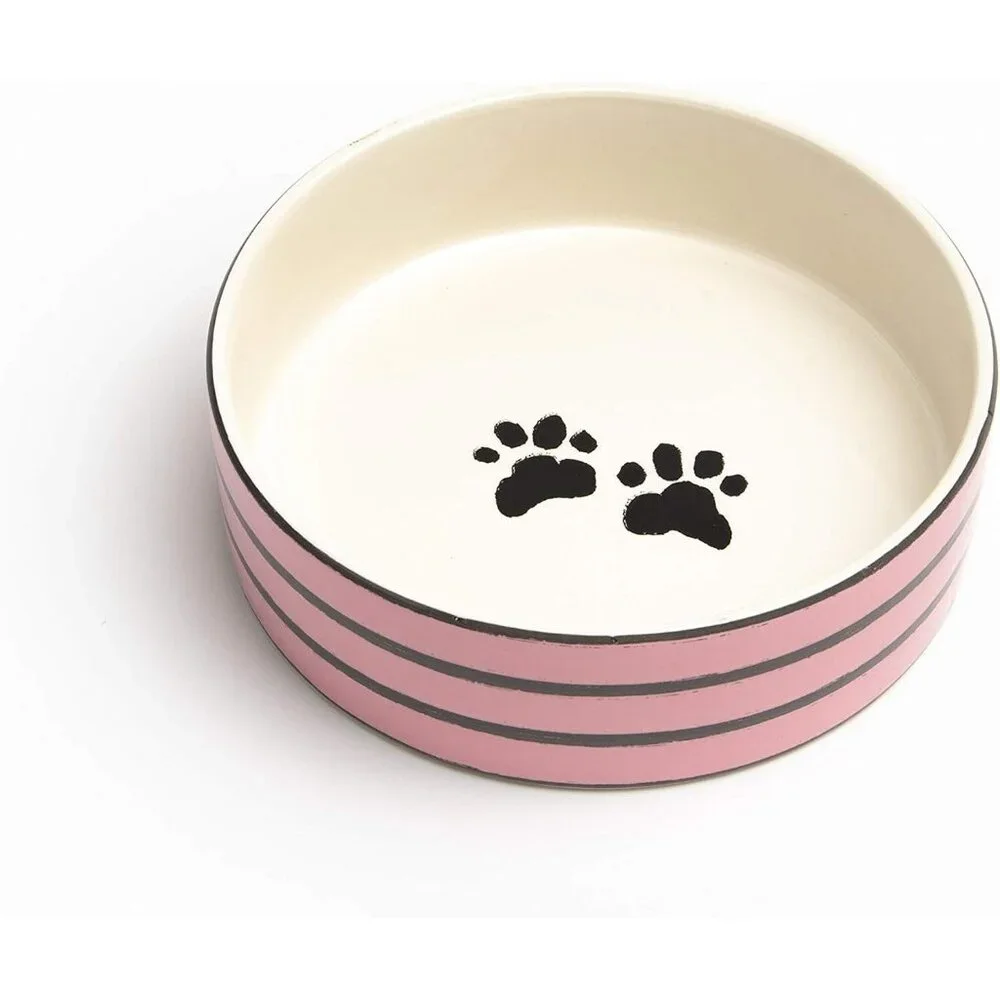 Park Life Designs Molly Pattern Medium Pet Bowl 6-1/4 in Diameter Ceramic 14014